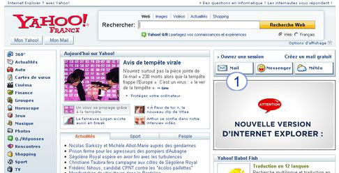 comment s'inscrire yahoo